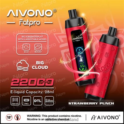 Aardbeien punch Aivono Fatpro 22000 P8J068 | Aivono Amsterdam